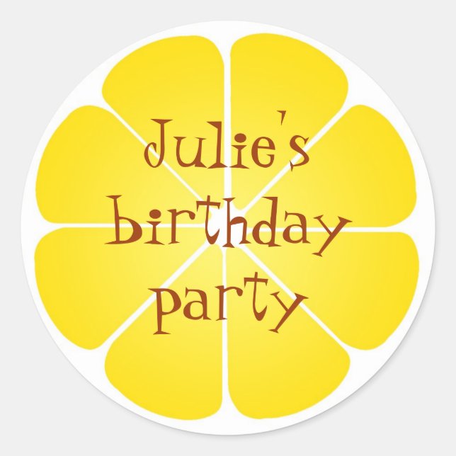 Fête du citron jaune d'été pour les autocollants d (Devant)