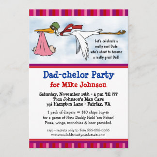 Fête du Dadchelor - Invitations De Douche Du Cute