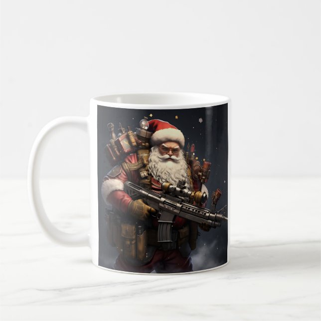 Fête du Père Noël tactique Café Mug (Gauche)