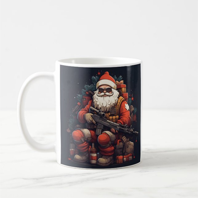 Fête du Père Noël tactique Café Mug (Gauche)