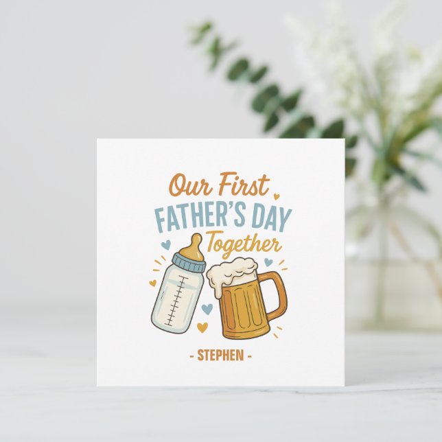 Fête du Premier Père ensemble - Bière et Bouteille (Debout devant)