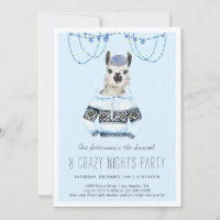Fête du pull Hanoukka | Funny Invitation Llama