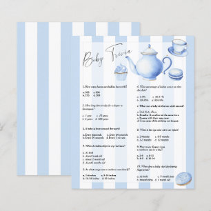 Fête du thé bleu - Baby Trivia   Jeu baby shower
