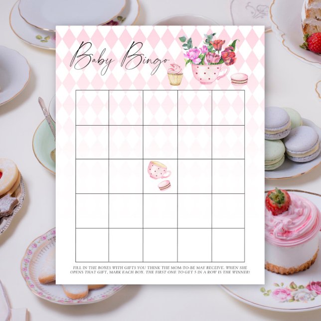 fête du thé floral - Baby Bingo jeu (Créateur téléchargé)