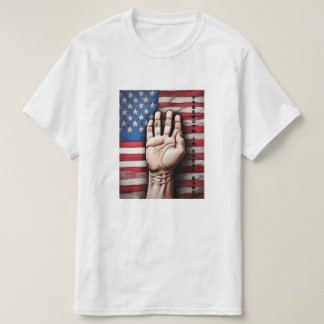 Fête du travail du drapeau américain en t-shirt bl