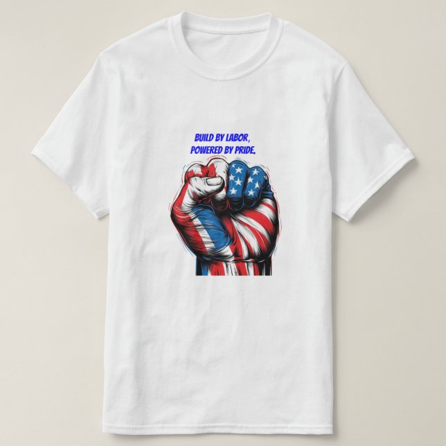 Fête du travail du drapeau américain en t-shirt bl (Design devant)