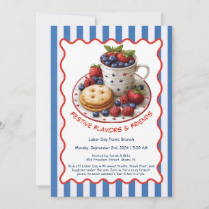 Fête du Travail Invitation Brunch - Pâtisseries et