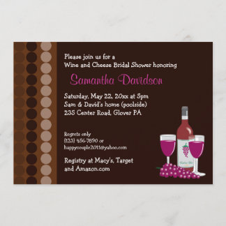 Fête du vin et du fromage 5x7 Invitation Fête des
