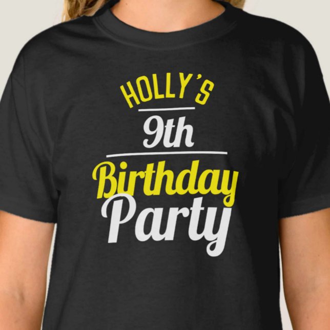 Fête d'un T-shirt de la 9ème fête d'anniversaire (Créateur téléchargé)