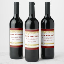 Fête! Étiquettes de bouteille de vin personnalisée