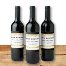 Fête! Étiquettes de bouteilles de vin personnalisé