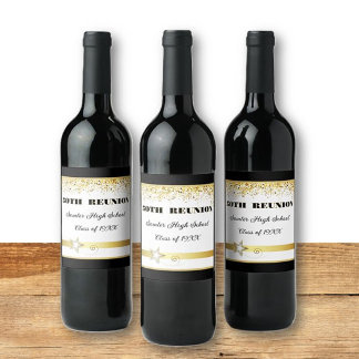 Fête! Étiquettes de bouteilles de vin personnalisé