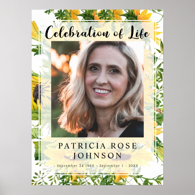 Fête funéraire de la vie Affiche de bienvenue phot (Devant)