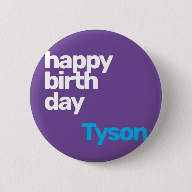 fête heureux anniversaire minimum violet badge bou (Devant)