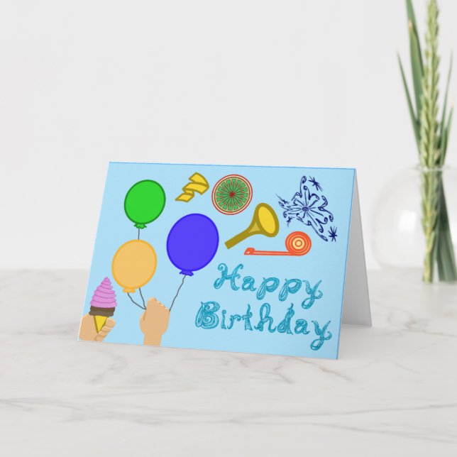 Fête Horaire Bonne Carte Anniversaire Ou Imprimabl (Devant)