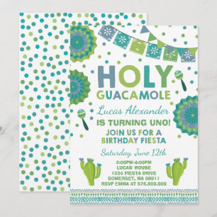 Fête Invitation Anniversaire Saint-Guacamole