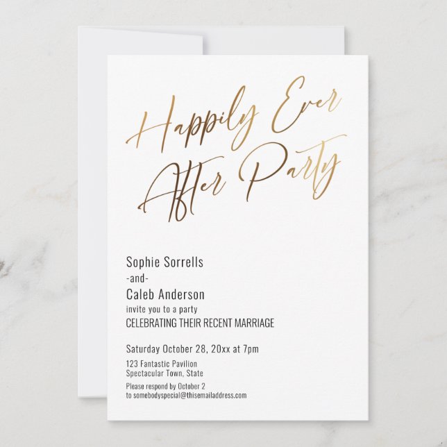 Fête "Joyeux Pour Toujours" Élégante Invitation Do (Devant)
