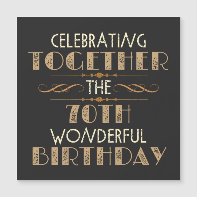 fête le 70e anniversaire (Devant)