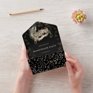 Fête Masquerade avec cartes RSVP