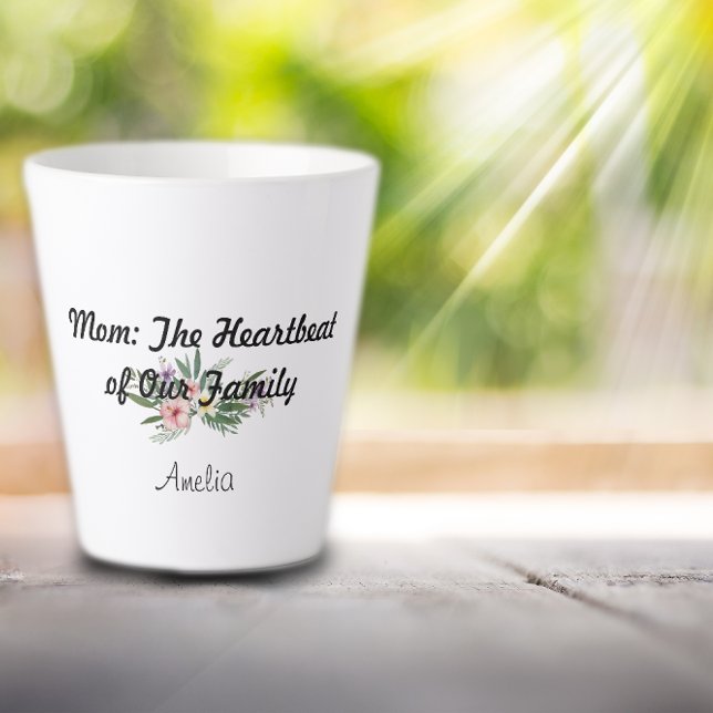 Fête-mère fleur sauvage Gratitude Latte Mug (Créateur téléchargé)