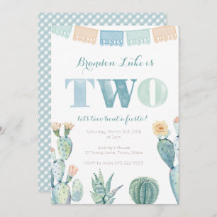 Fête mexicaine 2ème anniversaire invitations pour