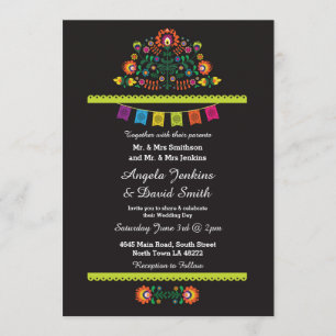 Fête mexicaine des mariages : Invitation éclairée