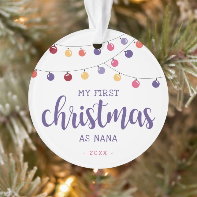 Fête Mon premier Noël en tant que Nana Violet (Arbre)
