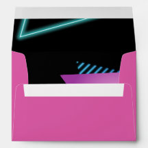 Fête néon des années 80 Enveloppe modifiable Thème