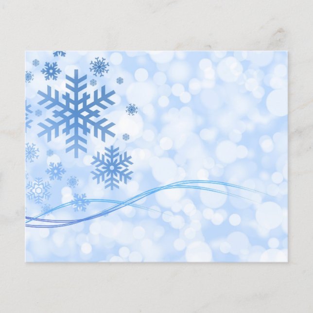 Fête Noël Flèche-neige Design Bleu Blanc (Devant)