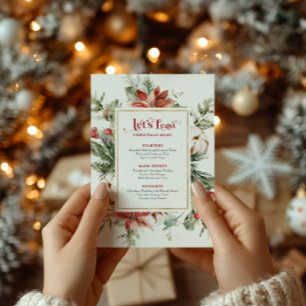 Fête Noël Menu Festive cadre de Noël