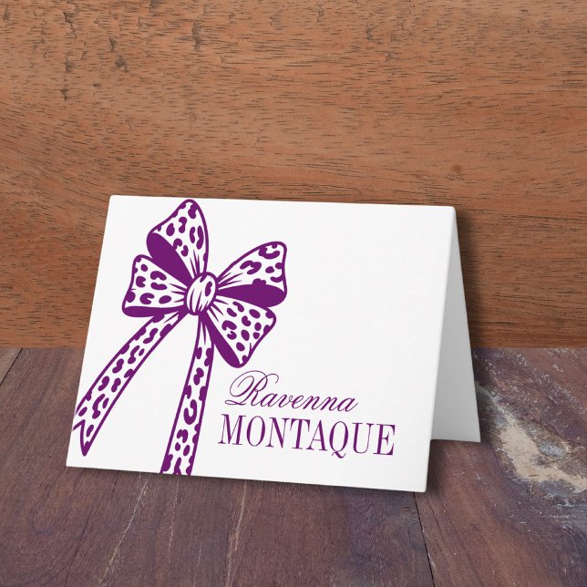 Fête Nom Manuscrit Arc-en-ciel Léopard Violet prun (Créateur téléchargé)