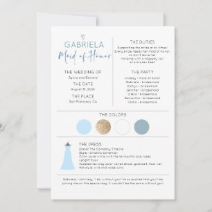 Fête nuptiale, servante d'honneur Proposition et i