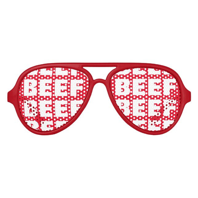 Fête obsession viande de boeuf rouge lunettes de s