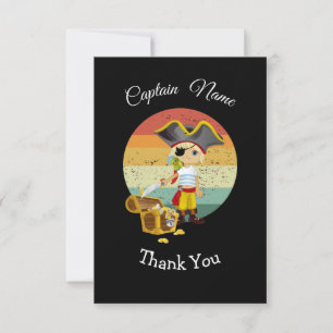 Fête Pirate Boy thème Carte de remerciements