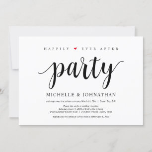 Fête pour toujours heureux, carte d'invitation de 