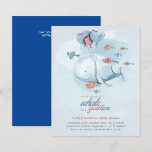 Fête Prénatale Bébé Budget Invitation Baleine Vie