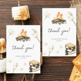 Fête prénatale Bébé S'more aquarelle Merci