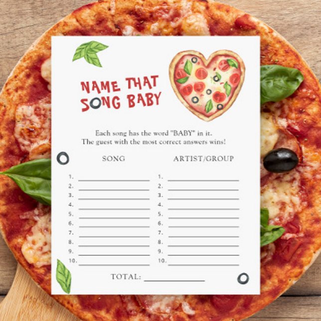 Fête prénatale Pizza baby - Nommez cette chanson p (Créateur téléchargé)