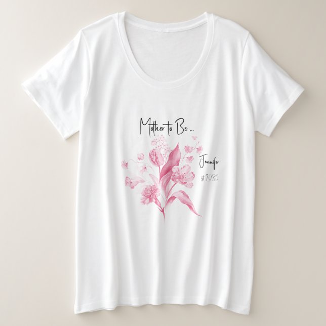Fête Prénatale pour Bébé Fille Rose (Design devant)