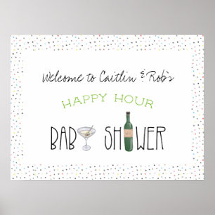 Fête Prénatale pour Futurs Parents Affiche de Bi