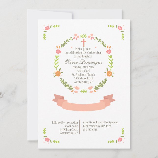 Fête pure Invitation religieuse (Devant)