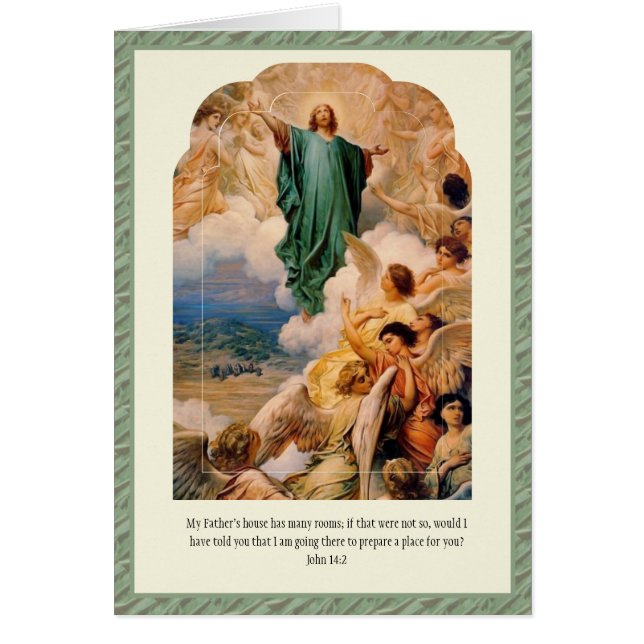Fête religieuse de l'Ascension Verset de l'Écritur (Devant)