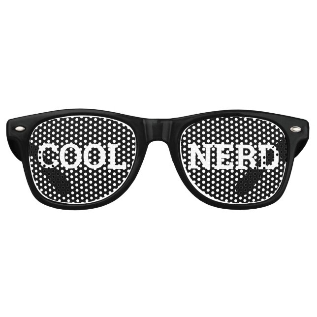 Fête Retro COOL NERD rétro Shades / Fun Party Lunettes de sol (Devant)