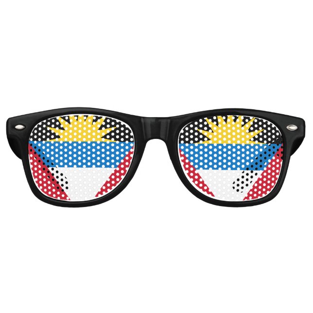 Fête Retro Drapeau Antigua & Barbuda Parti Shades Lunettes de (Devant)