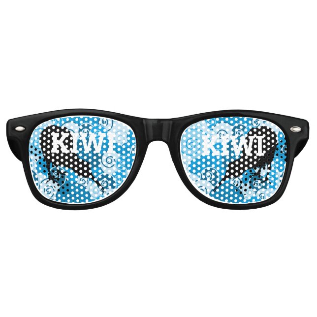 Fête Retro KIWI NZ Wave rétro Shades / Fun Party lunettes de  (Devant)