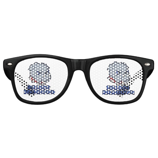 Fête Retro Les lunettes de la soirée Bulldog Breakdown (Devant)