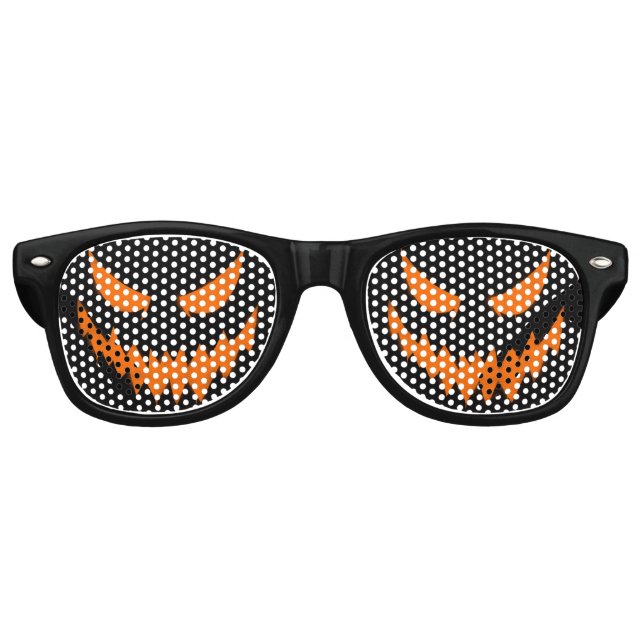Fête Retro Lunettes de costume Halloween Jack-O-Lantern (Noir (Devant)