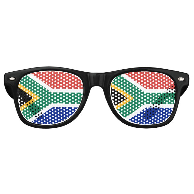 Fête Retro Lunettes de drapeau d'Afrique du Sud (Devant)