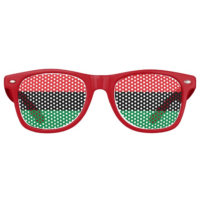Fête Retro Lunettes de plaisir pour drapeau africain (Devant)