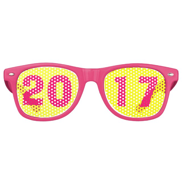 Fête Retro Lunettes de réveillon du Nouvel An 2017 (Devant)